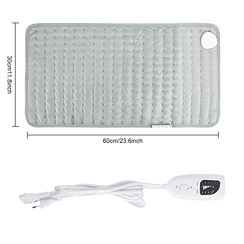 Dawdix Manta Electrica Lumbar 60*30cm, Almohadilla Elèctrica, manta termica electrica pequeña con apagado automático, almohadilla térmica rápida con 6 niveles temperatura, esterilla electrica lavable