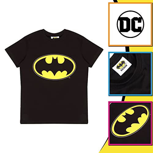 DC Comics Batman Clásico Logo Chicos Camiseta Negro 11-12 años