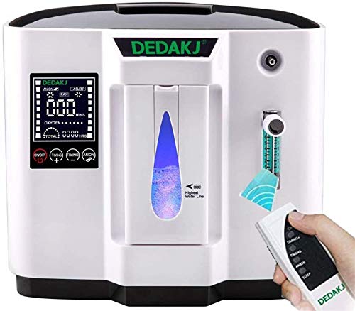 DCHOUSE Máquina de oxígeno Concentrador de oxígeno portátil para purificador de aire doméstico 93% Flujo de alta pureza 6L/min con