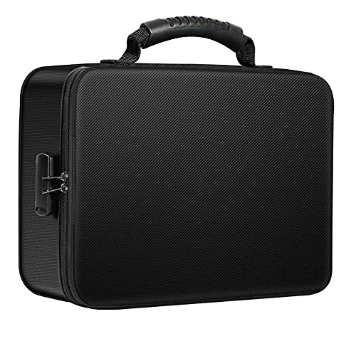 Dcolor Bolsa organizadora de documentos ignífuga, con candado, portátil, para guardar documentos, archivos, pasaporte, certificado