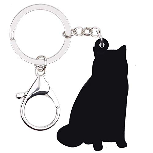 DdA8yonH Llavero Elegante Sala de acrílico Naranja Cat Llaveros Llavero Joyas Anillos para Mujeres niñas señoras Bolso Alquiler de Mascotas