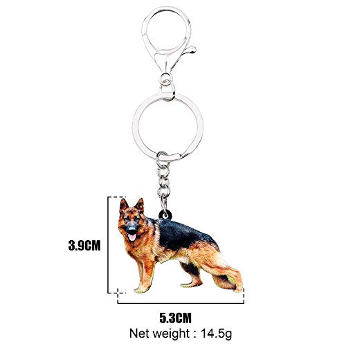 DdA8yonH Llavero Perro Pastor acrílico Llavero Llavero Anillo Animal Moda Joyería para Mujeres niñas Amantes de Las Mascotas Alquiler Bolso Charms