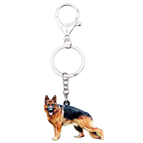 DdA8yonH Llavero Perro Pastor acrílico Llavero Llavero Anillo Animal Moda Joyería para Mujeres niñas Amantes de Las Mascotas Alquiler Bolso Charms