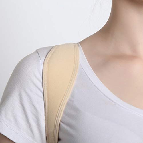 Deasengmins Corrector Postura jorobado Ajustable Hombro Corrector de Postura de la Columna Soporte Lumbar-Beige Blanco M