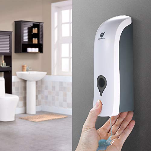 Decdeal 300 ml Dispensador de Jabón, Dispensador de ducha sin Perforación, para Montar en la Pared, Manual, para Baño, Ducha, Champú, para Hoteles, Oficinas