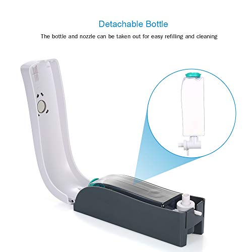 Decdeal 300 ml Dispensador de Jabón, Dispensador de ducha sin Perforación, para Montar en la Pared, Manual, para Baño, Ducha, Champú, para Hoteles, Oficinas