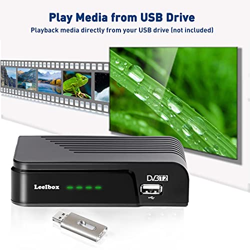 Decodificador TDT Terrestre, Leelbox sintonizador TDT DVB T2 Receptor Digital terrestre Full HD /1080p/3D/H.264/Dolby / MPEG-2/4（2021）