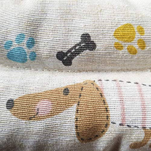 Decolores | Saco térmico | Saco de Calor y Frío con Olor a Hierbas Naturales | Cojín Estampado de Perros | Destaca por su Confort y Tacto Agradable | Tamaño: 15 x 40 Cm | Lavanda