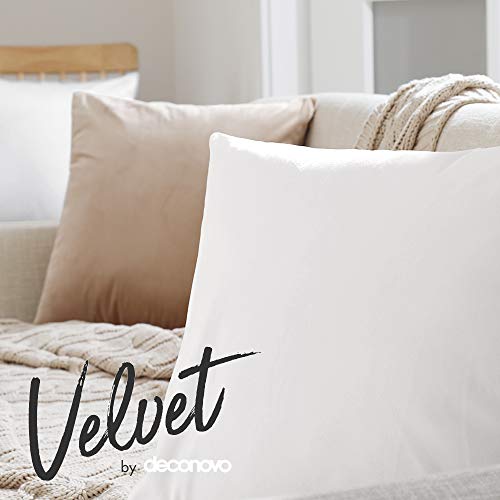 Deconovo Fundas para Cojines de Almohada del Sofá Cubierta Suave Decorativa Protector para Hogar 2 Piezas 50 x 50 cm Blanco