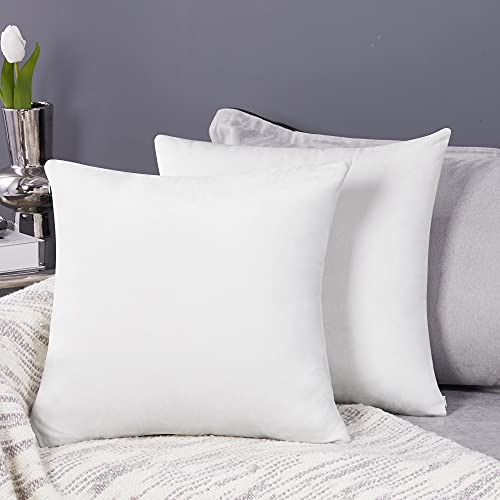 Deconovo Fundas para Cojines de Almohada del Sofá Cubierta Suave Decorativa Protector para Hogar 2 Piezas 50 x 50 cm Blanco