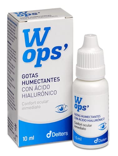 DEITERS - WOPS' Gotas Humectantes Multidosis, Lágrimas Artificiales para Ojos Secos, Ácido Hialurónico, Colirio, Gotas Lubricantes, Frasco 10 ml