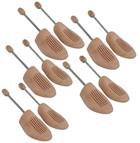 DELFA Juego de 5 pares horma de zapatas de madera con espiral, buena calidad y precio moderado (44/45)