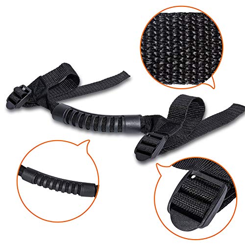 Delleu 4 PCS Roll Bar Agarraderas Manijas Agarre Manija Fuerte Durable para Jeep Wrangler YJ TJ JK JKU JL JLU Deportes Sahara Freedom Rubicon X y Unlimited 1995-2018