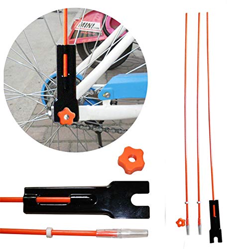 Dequate Bandera de Bicicleta - 180cm Bicicleta banderín, Bandera de Seguridad para niños, banderín de Bici, Bicicleta banderín de Tear-Resistant & Impermeable, Naranja/Amarillo/Azul