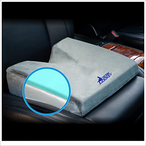 Desk Jockey - Cojín Para El Coche - Cojín Amortiguador Terapéutico Para El Coche - Cojín De Asiento Para El Coche - Cojín Firme Del Coche Para Aumentar Altura