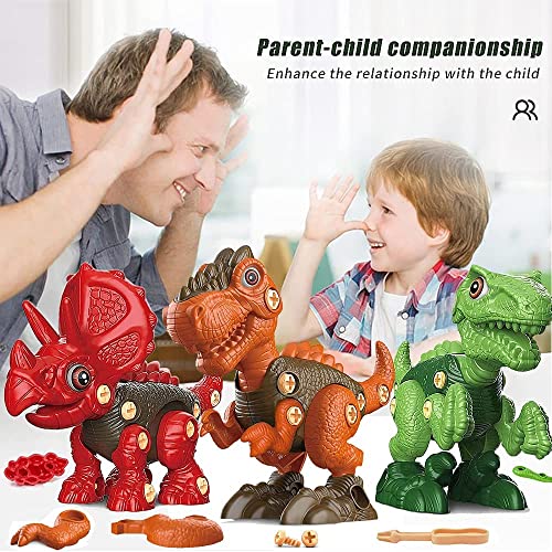 Desmontar Dinosaurios juguetes, Regalo de juguetes de dinosaurio para niños, Juguetes de dinosaurios para niños de 3 4 5 6 7 8 años