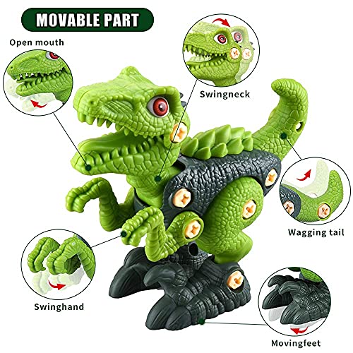 Desmontar Dinosaurios juguetes, Regalo de juguetes de dinosaurio para niños, Juguetes de dinosaurios para niños de 3 4 5 6 7 8 años