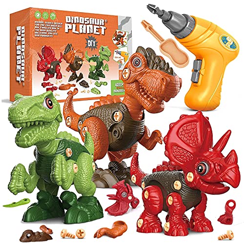 Desmontar Dinosaurios juguetes, Regalo de juguetes de dinosaurio para niños, Juguetes de dinosaurios para niños de 3 4 5 6 7 8 años