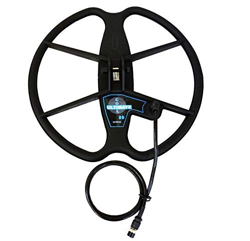 DETECH Bobina de búsqueda DD Ultimate de 15 pulgadas para Fisher F75, F70, detectores de metales con cubierta de bobina incluida