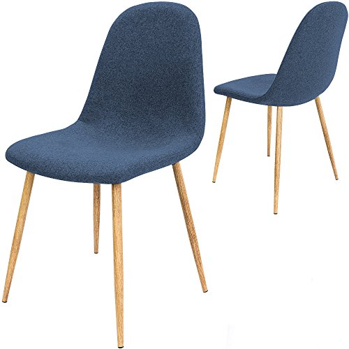 Deuba Set de 4 Sillas de Comedor diseño Retro clásico ergonómico Patas de Aspecto de Madera 44x87x47cm Pack 4 sillas Cocina