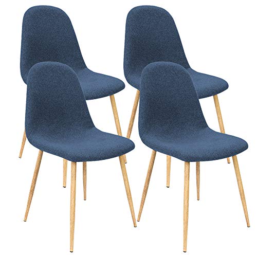 Deuba Set de 4 Sillas de Comedor diseño Retro clásico ergonómico Patas de Aspecto de Madera 44x87x47cm Pack 4 sillas Cocina