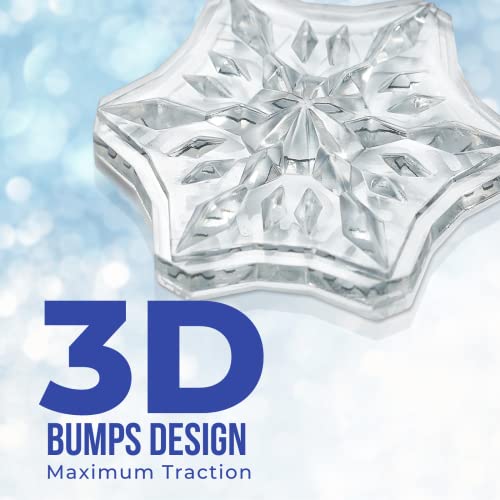 devembr Almohadillas para tabla de snowboard, 3D, material de PVC, 5 x 5 cm, diseño transparente, 3 unidades