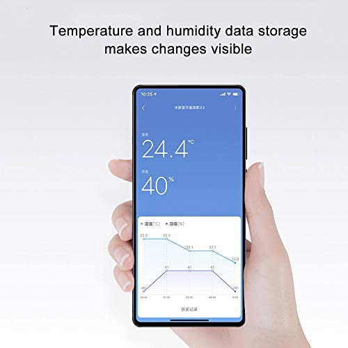 Dewanxin Termómetro e Higrómetro Bluetooth,para Xiaomi Mijia Termómetro Higrómetro Digital para Interior Termohigrómetro,con Pantalla LCD Remota,para Mijia, Hogar,Casa de Flores, Cocina 3 pack