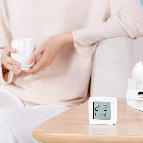 Dewanxin Termómetro e Higrómetro Bluetooth,para Xiaomi Mijia Termómetro Higrómetro Digital para Interior Termohigrómetro,con Pantalla LCD Remota,para Mijia, Hogar,Casa de Flores, Cocina 3 pack