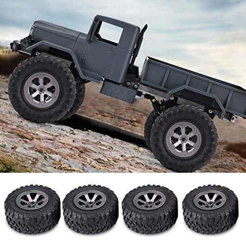Dewin Neumáticos RC Sobre orugas - Llantas orugas 1:16, Neumáticos de Goma, Accesorio RC, Pieza del Coche Militar de Control Remoto, 4pcs / Set