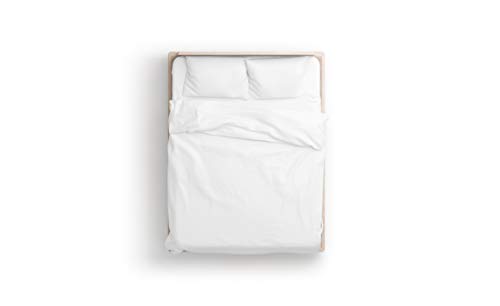 DHestia Hostelería - Juego 3 Piezas Funda Nórdica Blanca Hotel, Sábana Bajera, Funda Almohada. 50% Algodón 50% Poliéster (Cama 180x190/200 cm)