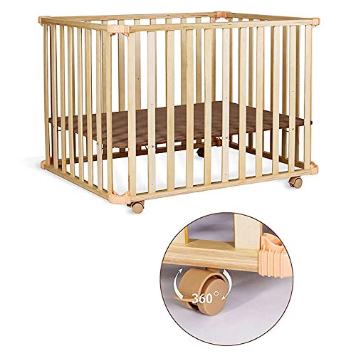 Dibea BB00440 - Cama móvil de bebé (90x60 cm) con barrotes de madera, juego con edredón y almohada, color azul