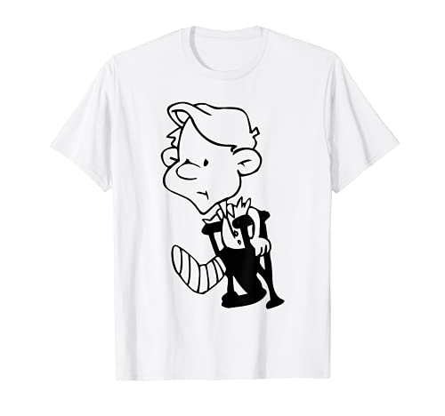 Dibujos animados muletas de pierna rota Camiseta