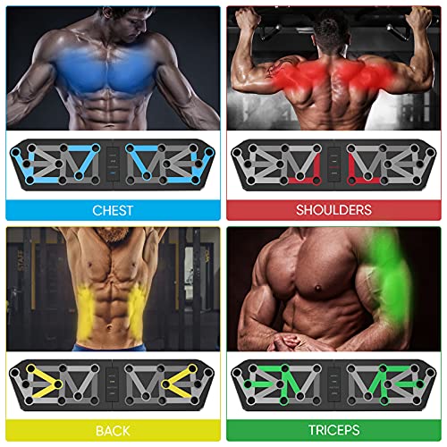 Diealles Shine 13 en 1 Push Up Board, Plegable Tabla De Flexiones Multifuncional Push Up Rack Board para Entrenamiento Muscular Equipo de Entrenamiento de Brazos Gimnasio Inicio