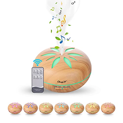 Difusor de Aceites Esenciales,Humidificador Bluetooth,Difusor de Aromaterapia de Música,Con Mando a Distancia Para SPA/Yoga/Oficina,etc.
