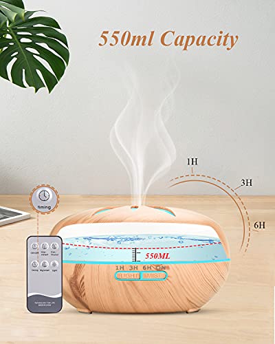 Difusor de Aceites Esenciales,Humidificador Bluetooth,Difusor de Aromaterapia de Música,Con Mando a Distancia Para SPA/Yoga/Oficina,etc.