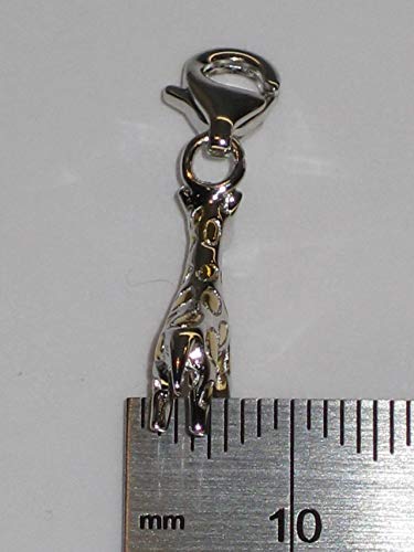 Diseño de estampado de jirafa de plata de ley para pulsera eslabones con cierre CER6732