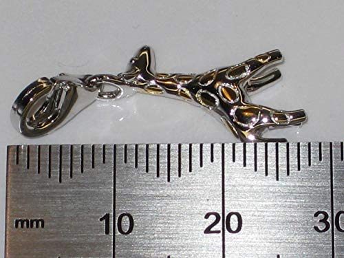 Diseño de estampado de jirafa de plata de ley para pulsera eslabones con cierre CER6732