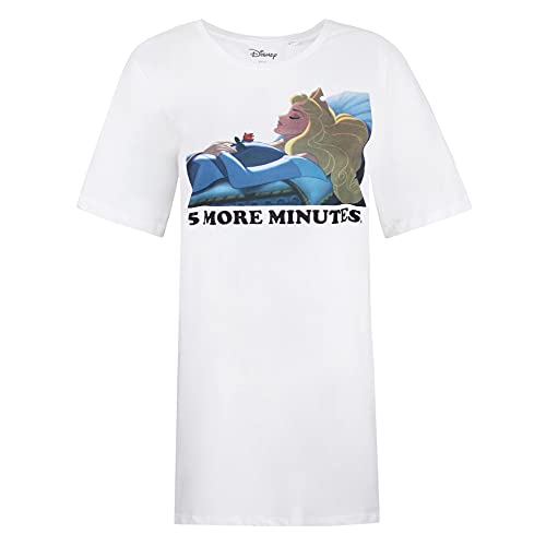 Disney 5 More Minutes Sleep tee Camisón, Blanco (White Wht), Medium (Talla del Fabricante: Medium) para Mujer