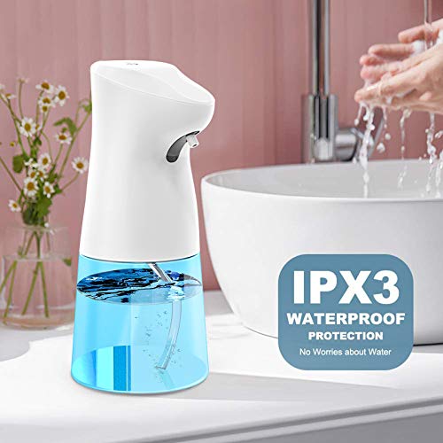 Dispensador automático de desinfectante de Manos, 450 ml, Botellas de Spray de Alcohol líquido sin Contacto, dispensador de jabón con Sensor de Movimiento por Infrarrojos, IPX3 Resistente al Agua (E)