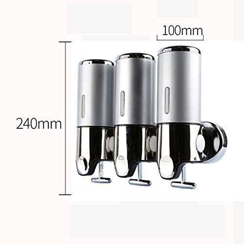 Dispensador de jabón para fijación en la pared, dispensador de jabón de manos para cocina, baño, champú y gel de ducha (1500 ml)