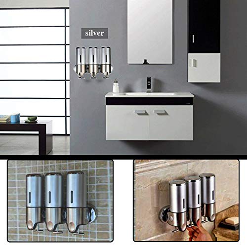 Dispensador de jabón para fijación en la pared, dispensador de jabón de manos para cocina, baño, champú y gel de ducha (1500 ml)