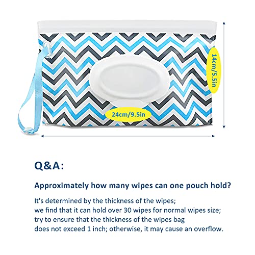 Dispensador de Toallitas, Bambebe Funda Humedas Toallitas Bebe, Bolsa Toallitas Bebe Portátil, Viajes Bebe Mojado Tejido Caja, con Estuche para Porta Toallitas Reutilizable y Rellenable, 4 unidades
