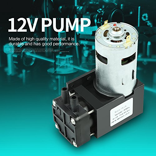 Diyeeni Mini Pistón de Pistón Bomba de Presión de Flujo,Mini Bomba de Vacío sin Aceite DC 12V,85kPa Flow 40L/min Bomba de Vacío sin Aceite en Miniatura