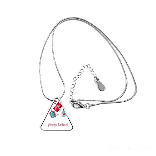 DIYthinker Colgante, Collar De Bulbo De La Navidad del Copo De Nieve Regalo Muleta Festival Feliz Navidad Ilustración del Patrón En Forma De Triángulo