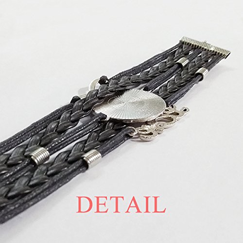 DIYthinker - Pulsera de piel trenzada con nombre de la bandera de Suecia