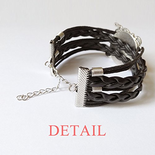 DIYthinker - Pulsera de piel trenzada con nombre de la bandera de Suecia