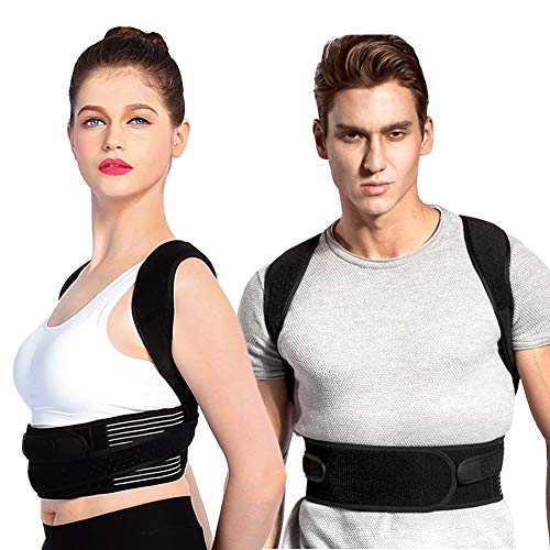 DOACT Corrector de Postura Brace Clavícula Apoyo de Espalda Superior de la Espalda Hombro Adelante Cabeza Cuello Correas de Ayuda, Mejorar y Corregir la Mala Postura para Mujeres y Hombres L(35"-45")