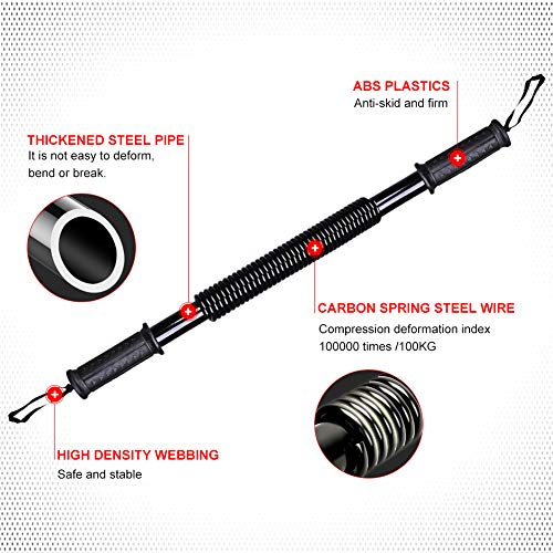 DOBEN Professionale Potenziamento muscolare, Macchine per le braccia, Casa/Palestra Molla Fitness Body Building Allenamento 20 kg, 30 kg, 40 kg, 50 kg, 60 kg, Power Twister, Arm Trainer Dispositivo
