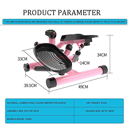 DODOBD Swing Stepper, Mini Stepper Ejercicio Aparatos, Mini Bicicleta Estática Fortalecimiento Brazo Y Pierna Trainer, para Usuarios Principiantes y Avanzados