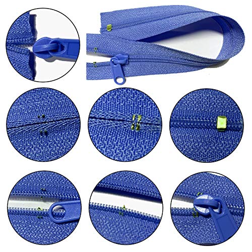 DOITEM Cremallera Continua de Nailon de 2,8 mm, 14 Metros, con Tirador y Cremallera, 5 Colores